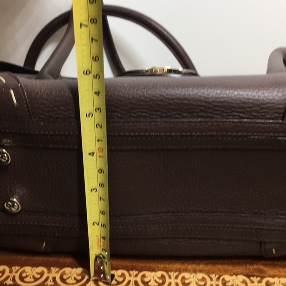 New Escada brown leather handbag handmade in Italy - Picture 11 of 16